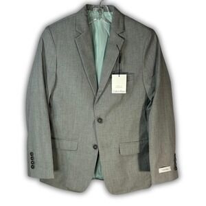 Calvin Klein Kids Boys Grey Modern Fit Suit Separate Blazer Jacket Size 14